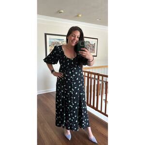 NWT ANTHROPOLOGIE Ghost London Whimsical Pear Midi Dress M